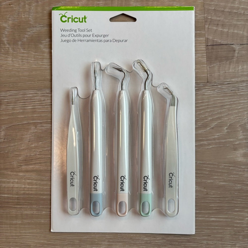 Cricut Weeding Tool Set 2004233 New 5 Pastel Pieces Hook Tweezers Piercing Tool